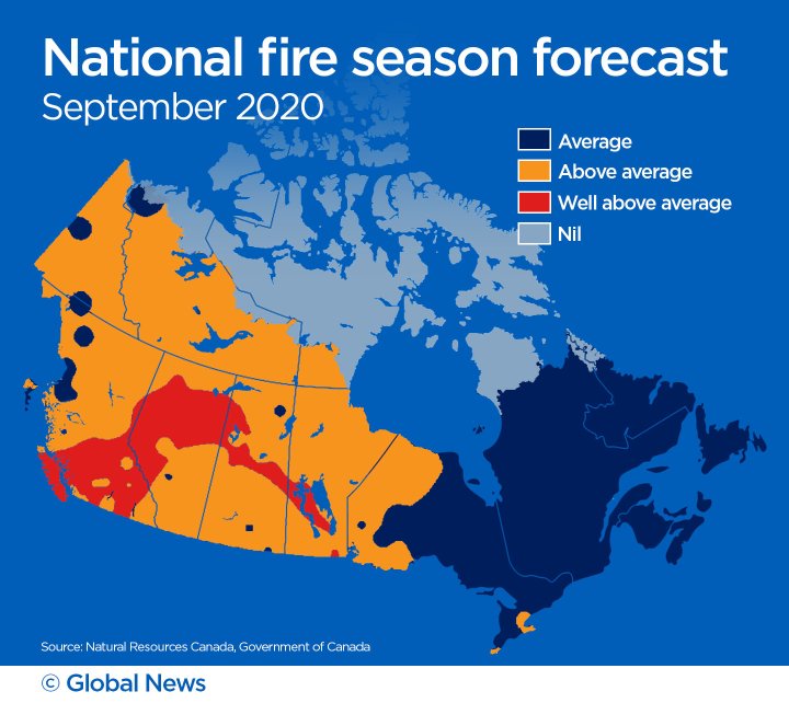 Canada’s wildfire season expected to be ‘well above average’ Natural Resources Canada