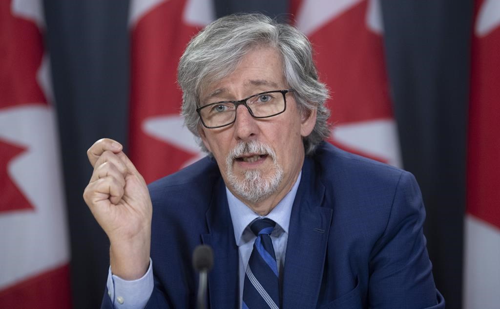 Privacy Commissioner Daniel Therrien speaks during a news conference in Ottawa, Tuesday, December 10, 2019. THE CANADIAN PRESS/Adrian Wyld.