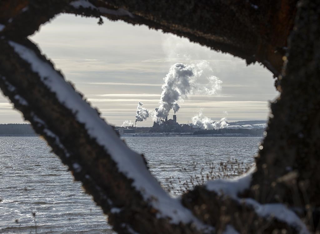 The Northern Pulp mill in Abercrombie Point, N.S., is viewed from Pictou, N.S., Friday, Dec. 13, 2019.
