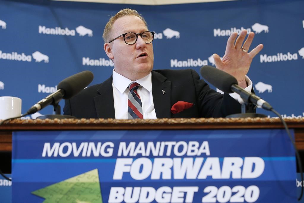 Manitoba Finance Minister Scott Fielding says the government's plan to temporarily cut non-essential jobs in some areas by up to 30 per cent will work out to a much smaller number — 2.2 per cent — overall.