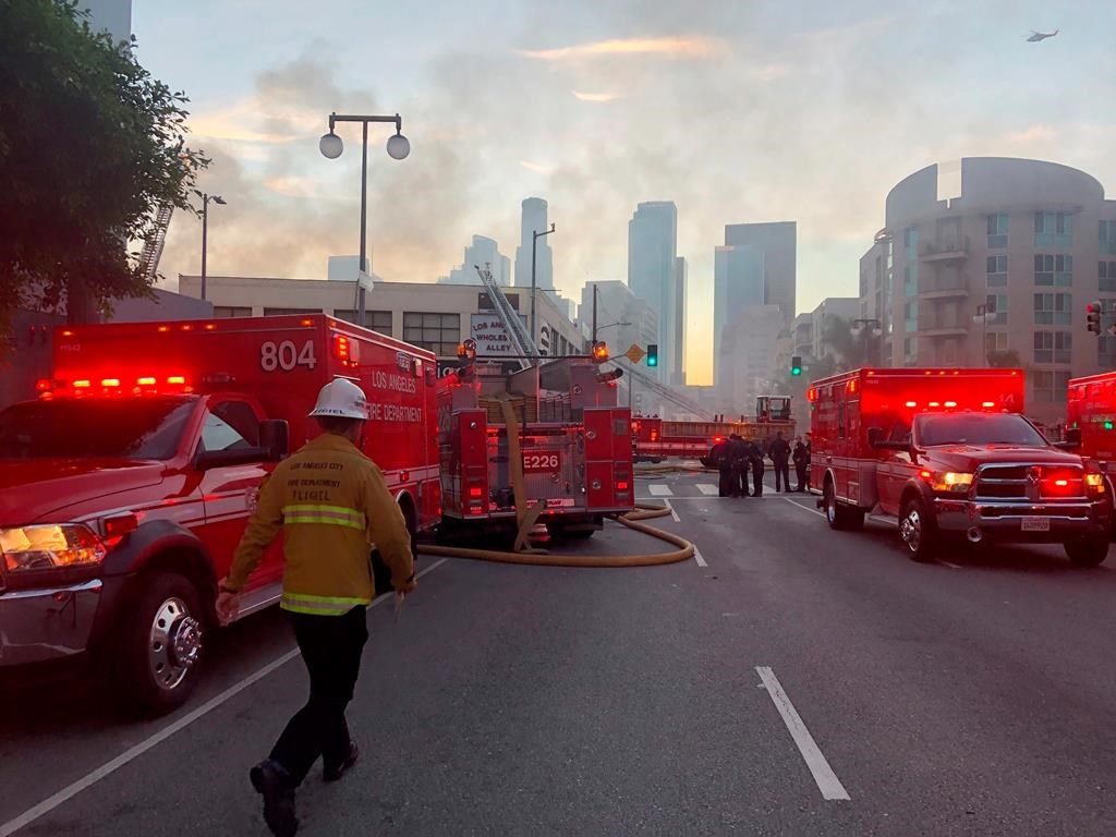 Downtown Los Angeles explosion injures 12 firefighters National