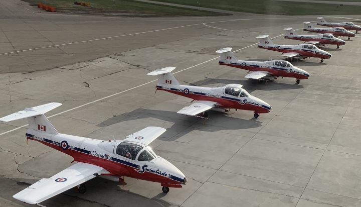 The Royal Canadian Air Force says the Snowbirds' Tutor jets will return from Kamloops, B.C., to their home base in Moose Jaw, Sask., and resume flying with some restrictions.