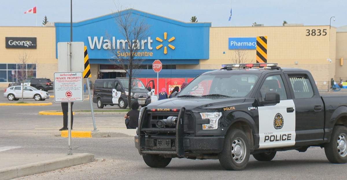 Police responded to a bomb threat at a northeast Calgary mall on Monday, May 18, 2020.