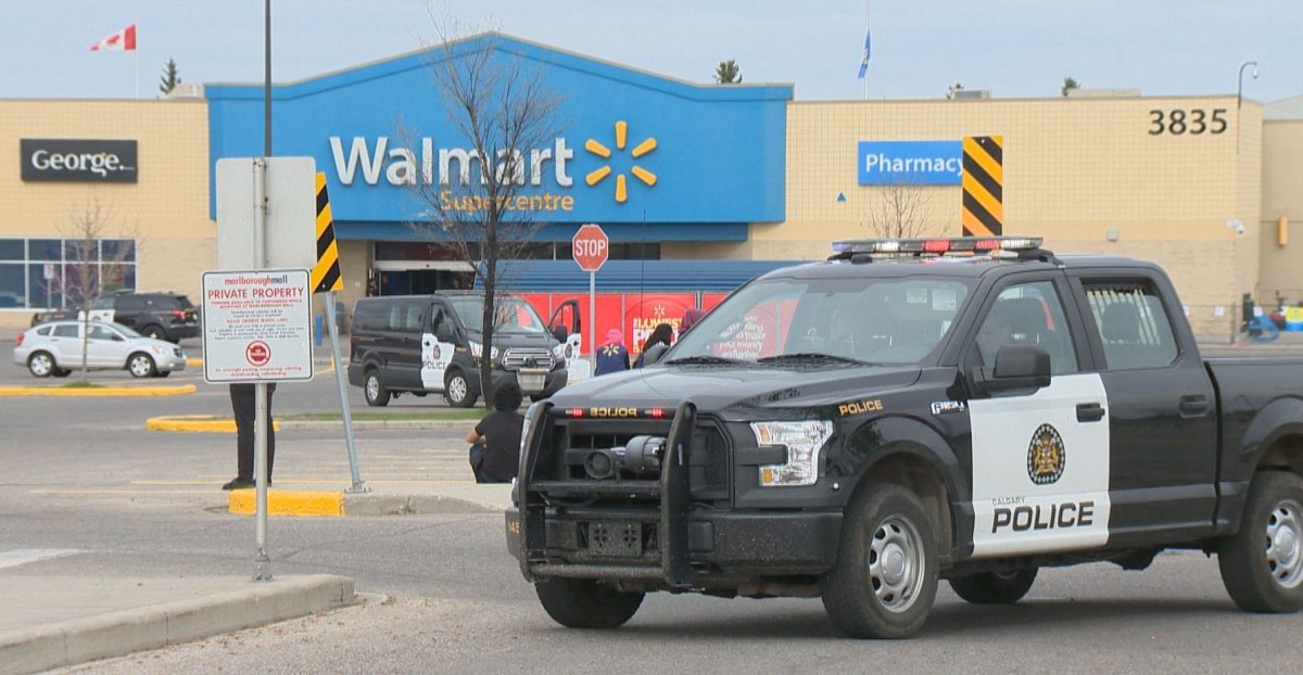 Police responded to a bomb threat at a northeast Calgary mall on Monday, May 18, 2020.