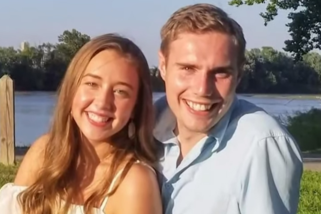 Justin Montney, right, is shown with his late fiancée, Alexis Wyatt.