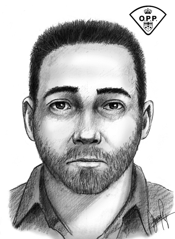A composite sketch released by Ontario Provincial Police in connection to a police impersonation investigation from April.