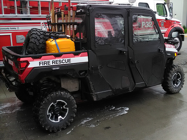 West Kelowna Fire Rescue says the incident happened shortly after 11 a.m., approximately one kilometre above the Tallus Ridge subdivision, and that a new UTV was used to help rescue the teen.