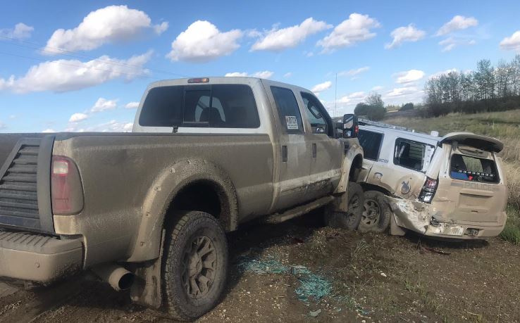 A man is facing several charges after police said one of their vehicles was intentionally rammed on Saturday evening. 