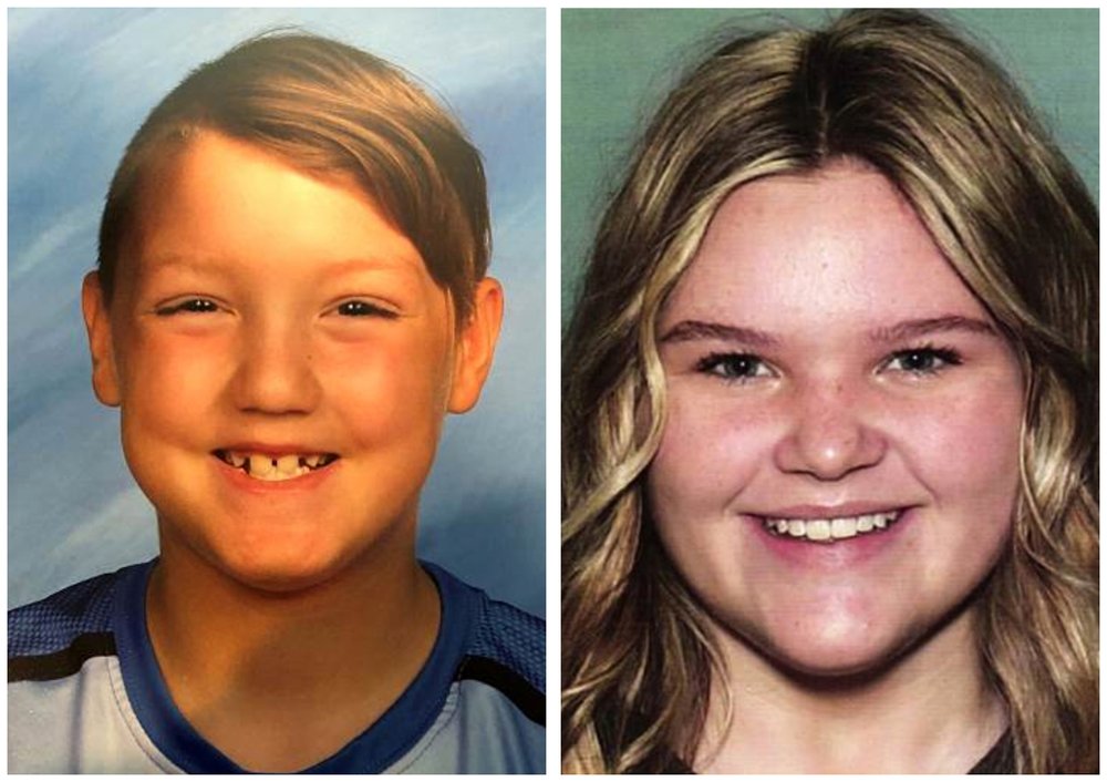 FILE - This combination of undated file photos released by the National Center for Missing & Exploited Children show missing children Joshua Vallow, left, and Tylee Ryan.