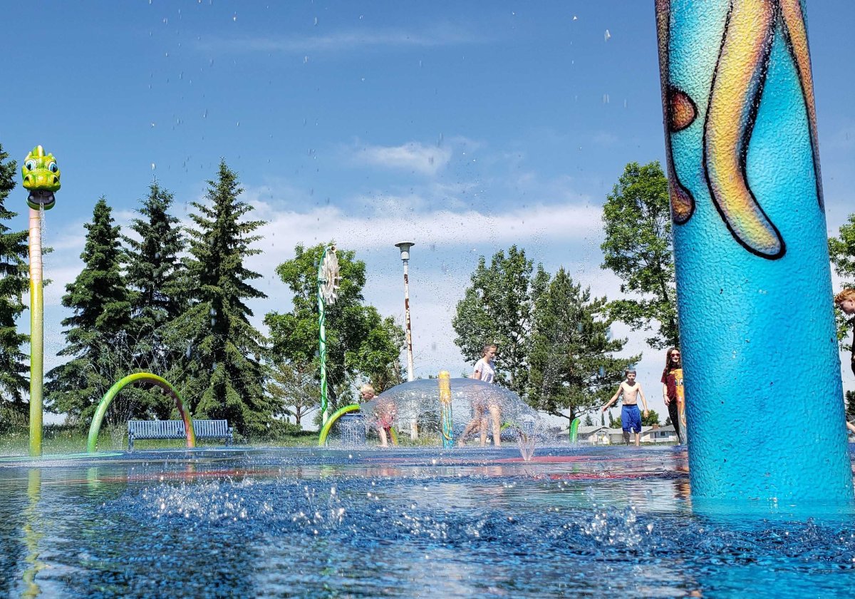 G. Edmund Kelly Spray Park in Edmonton reopens Friday, June 19, 2020 amid the COVID-19 pandemic.