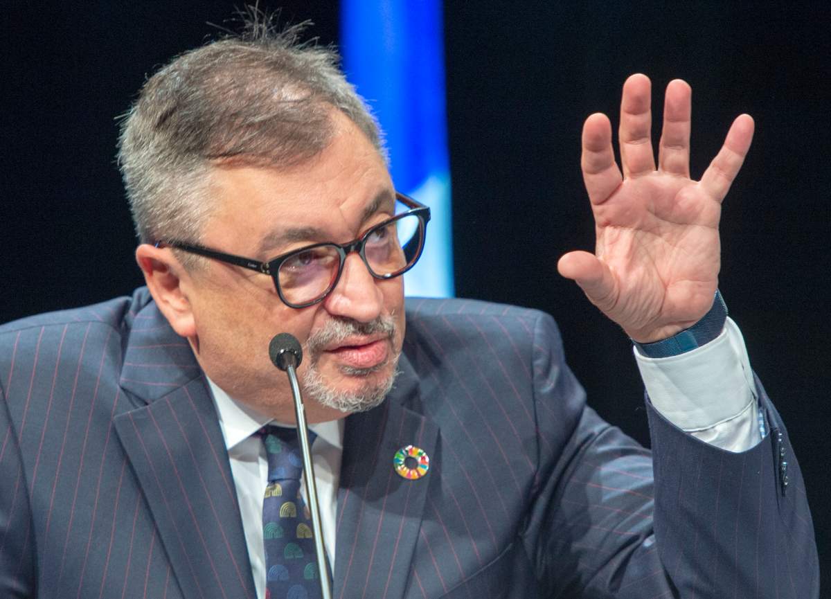 Dr. Horacio Arruda, Quebec's director of Health, speaks to the media at the daily COVID-19 press briefing Monday June 8, 2020 in Montreal.