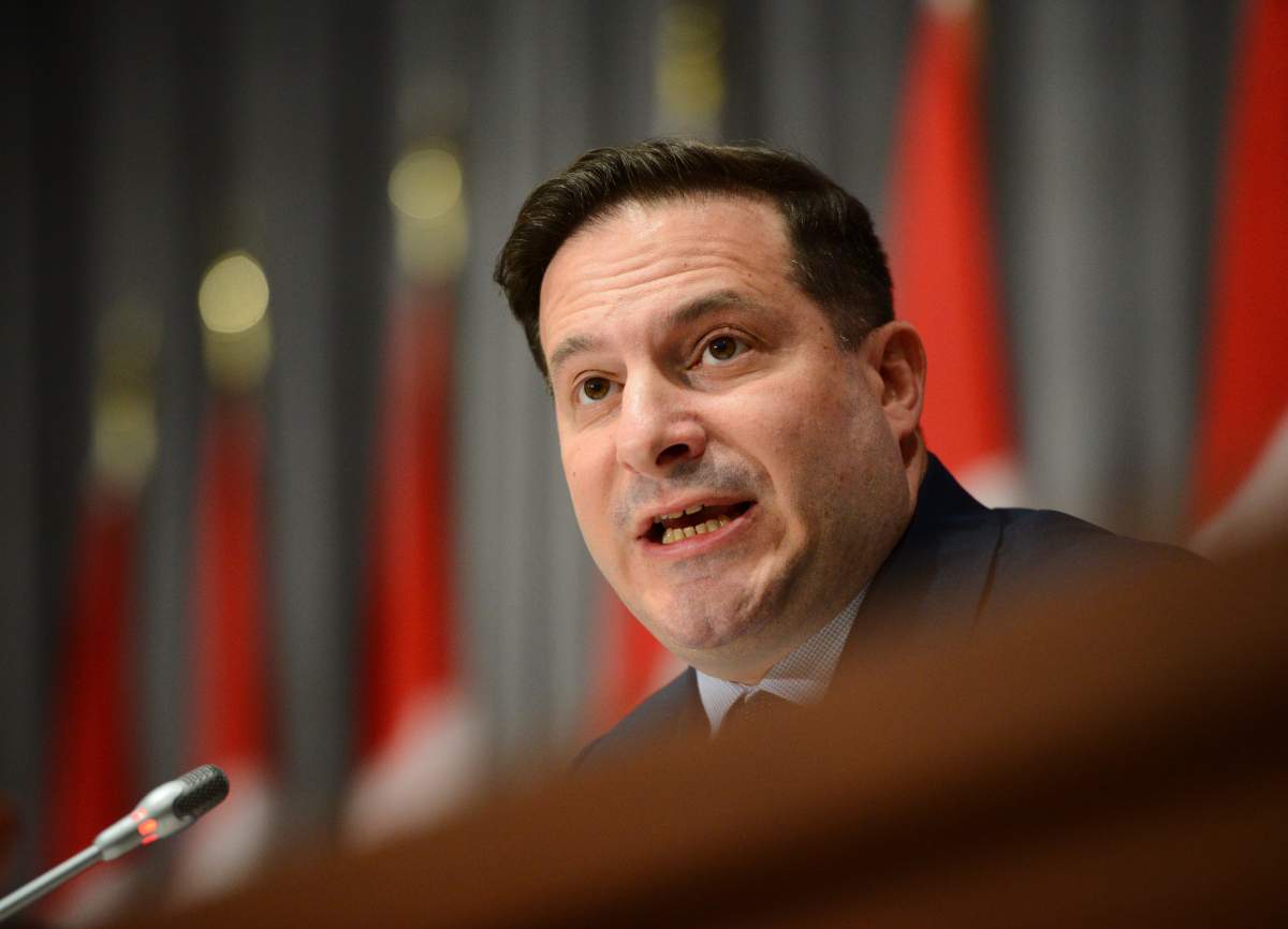 Minister of Immigration, Refugees and Citizenship Marco Mendicino takes part in a press conference during the COVID-19 pandemic in Ottawa on Monday, June 8, 2020. 