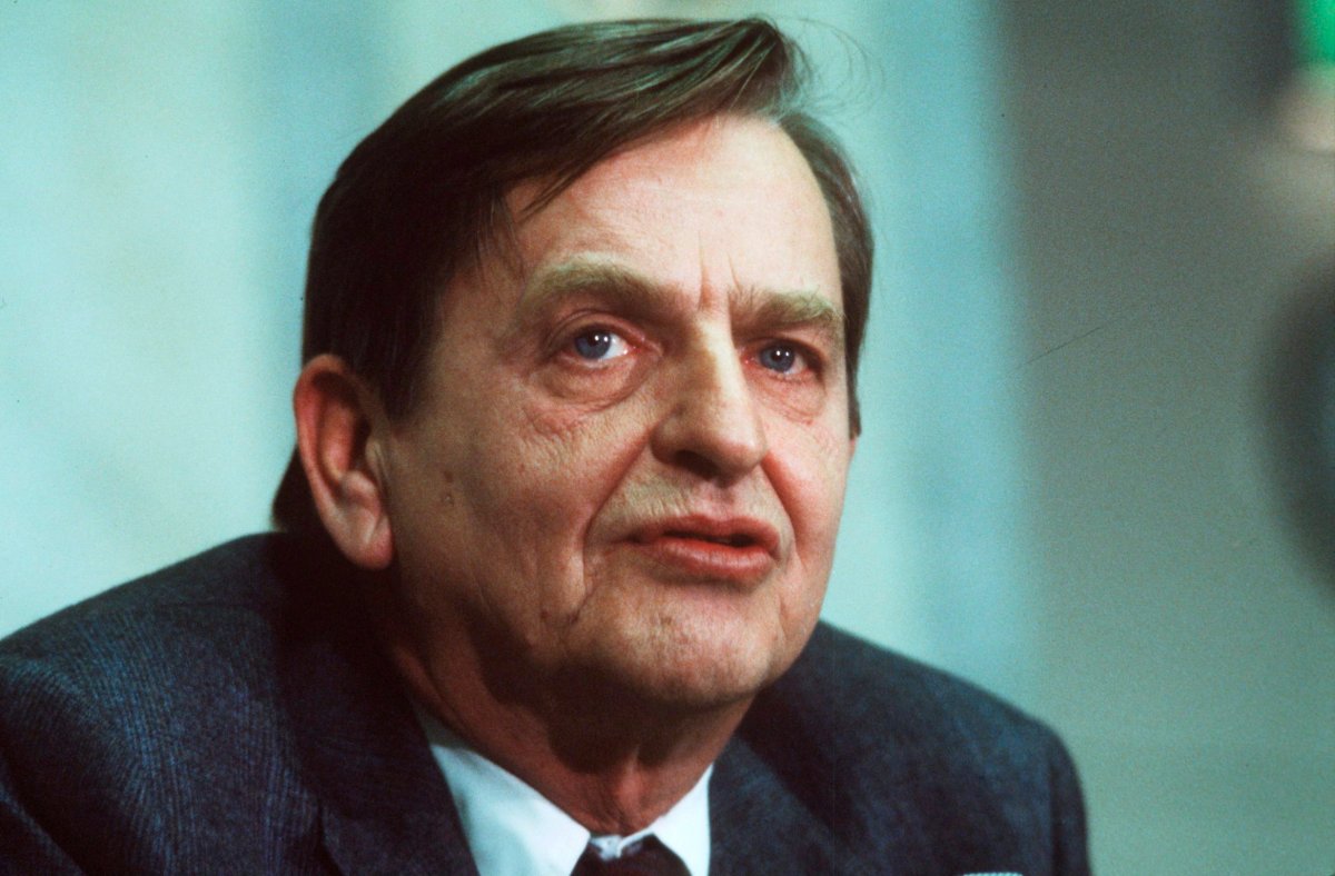 Dec. 12, 1983 file photo of Swedish Prime minister Olof Palme. (Anders Holmstrom/TT via AP).