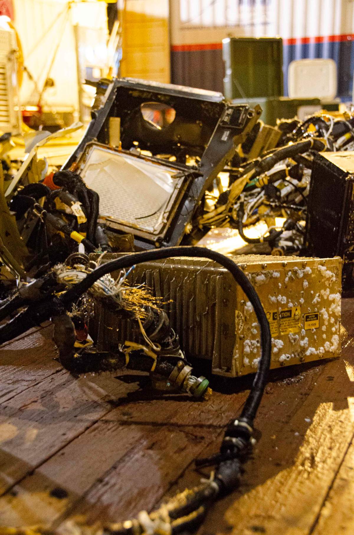 Parts of Stalker 22 were recovered during recovery operations in the Mediterranean Sea on 31 May 2020 (Photo: Cdr Robert Watt).