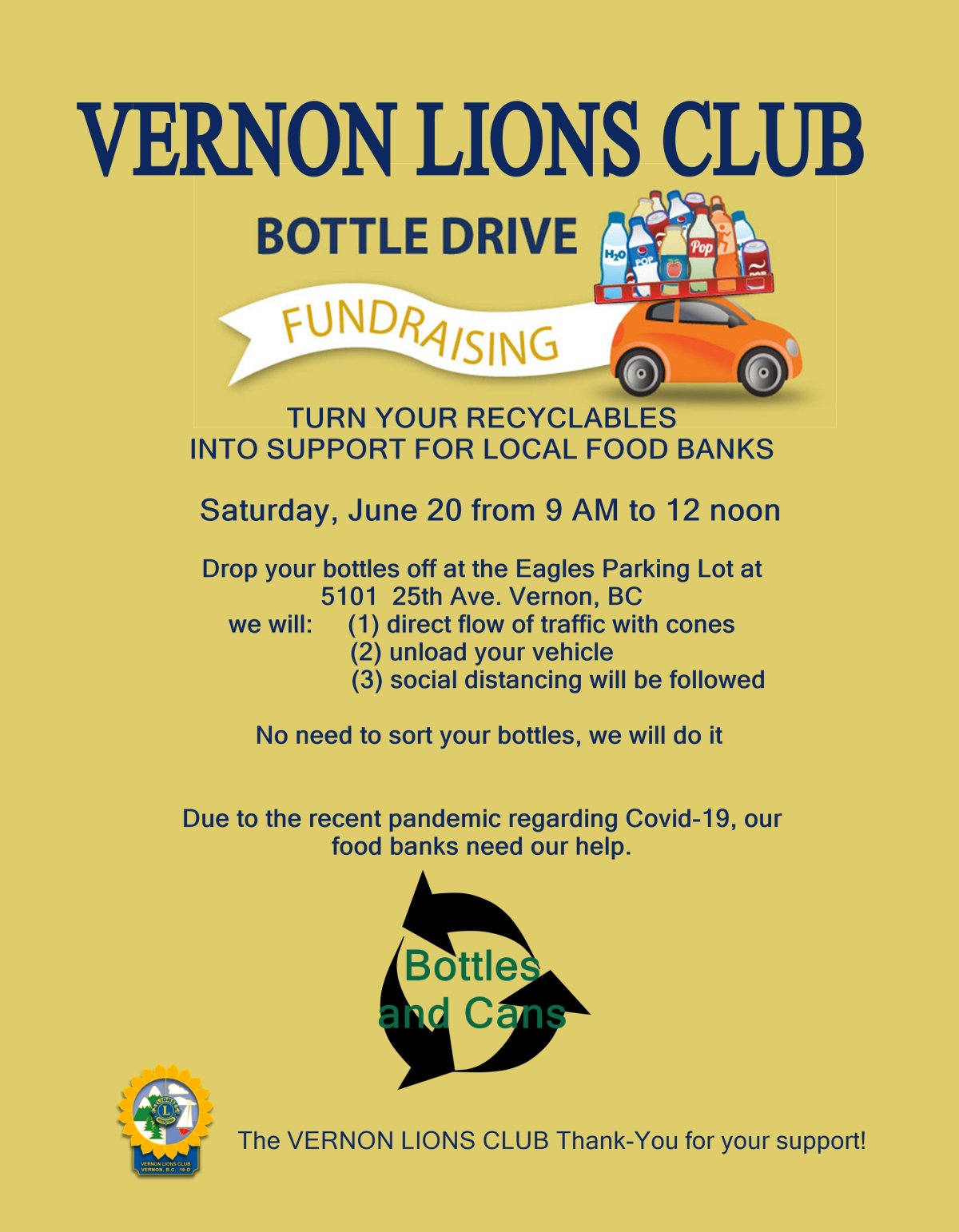 Vernon Lions Club Bottle Drive - image