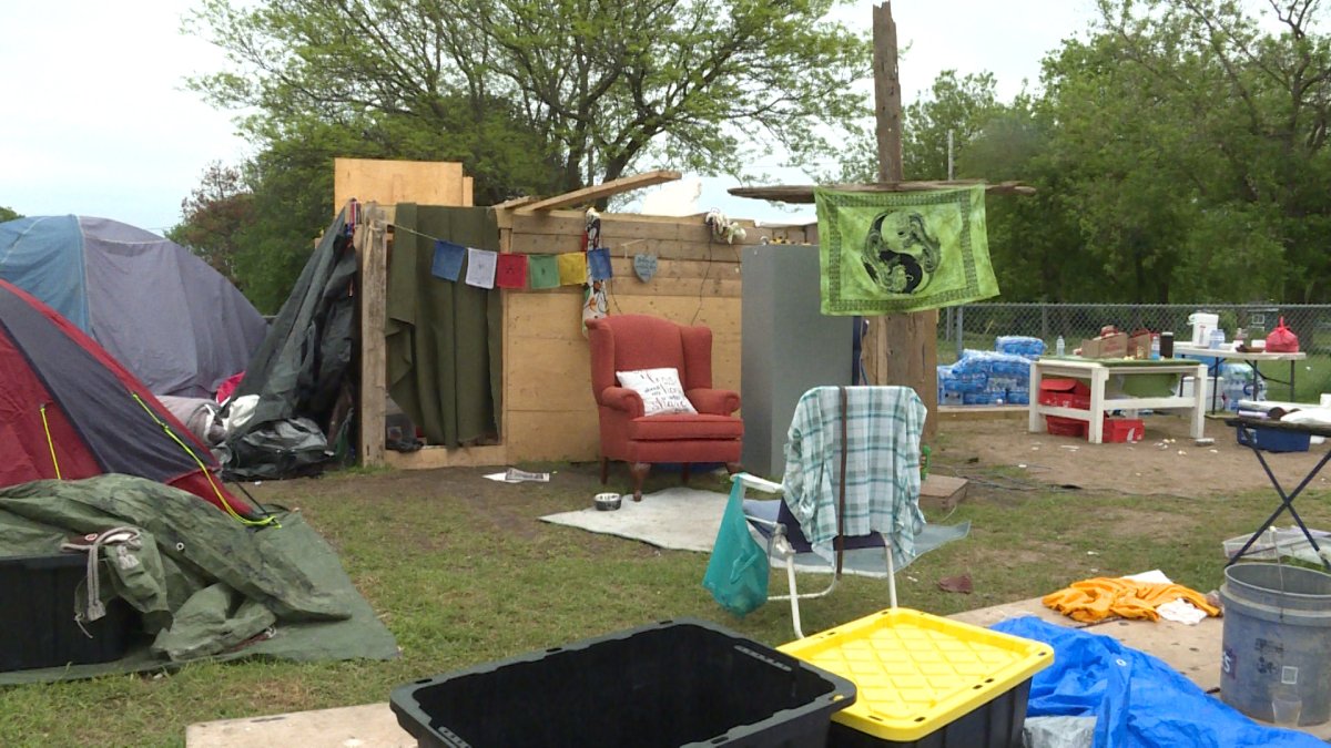 Despite local fundraising efforts, the city says it will be dismantling any structures built on Belle Park on July 31, when the campers will be evicted.