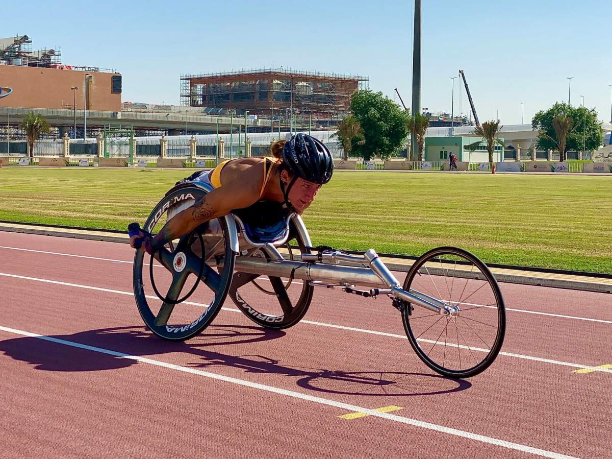 Jessica Frotten’s wheelchair racer was stolen from her apartment garage on the 1800 block of Hamilton Street in Regina.