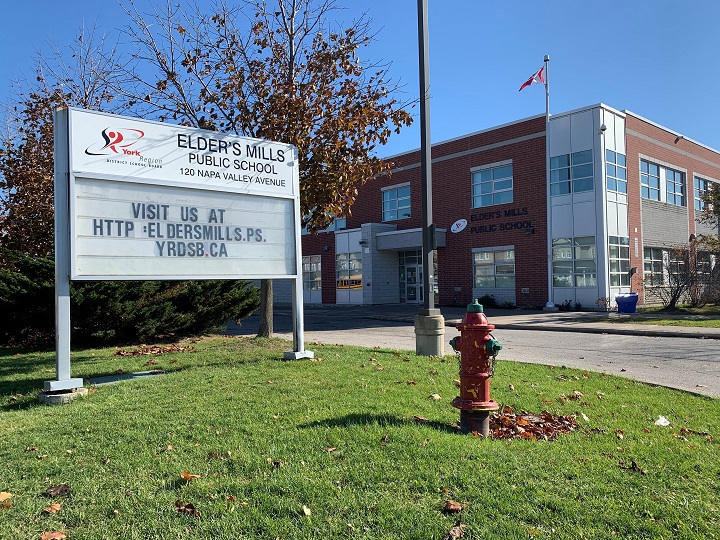 A photo of Elder's Mills Public School in Vaughan, Ont.