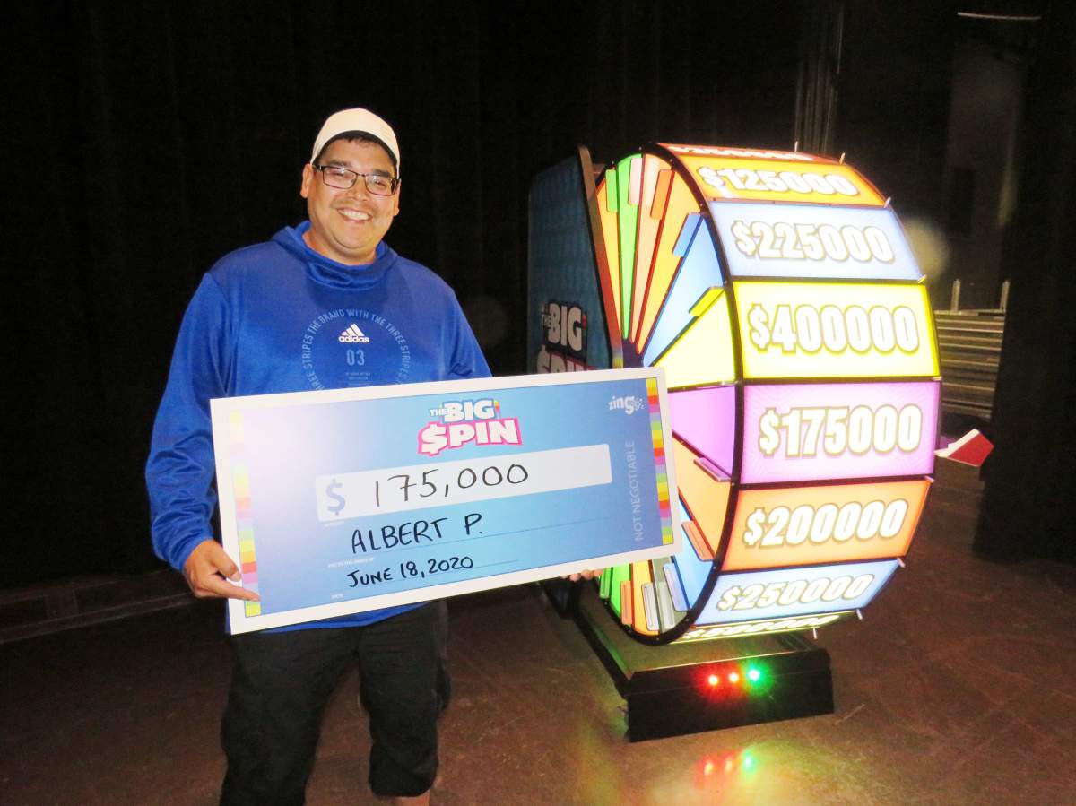 Albert Paupanakis was a big winner on the Big Spin.