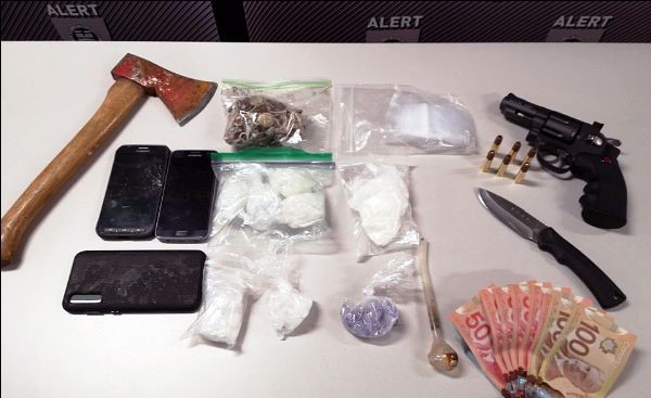 Four people were arrested and $20,000 worth of drugs was seized after a drug bust in Medicine Hat, Alta. on June 8, 2020. 