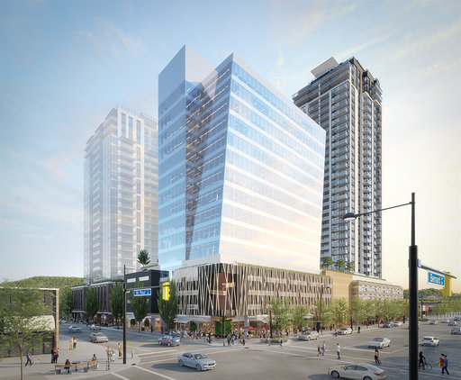 Conceptual drawings of what will be the Bernard Block development on Bernard Avenue and St. Paul Street in downtown Kelowna.