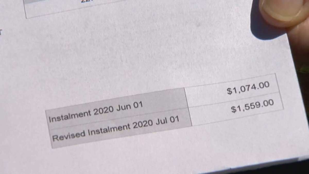 The portion of a Calgary property tax bill, pictured on June 3, 2020.