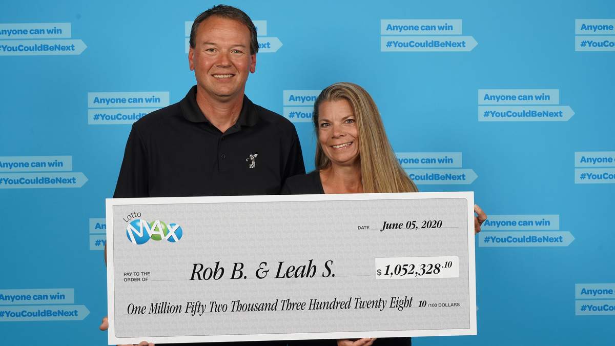 Robert Bitte and Leah Schmidt won $1,052,328.10 in the Lotto Max draw on May 1. 