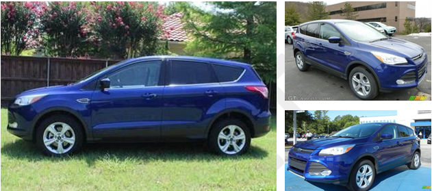 The make and model (but not the suspect vehicle itself) that police are searching for.