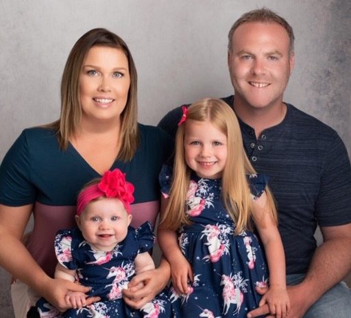 Brinkley Koski with her family.