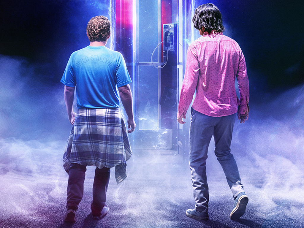 (L-R) Alex Winter (Bill) and Keanu Reeves (Ted) in a posted for ‘Bill and Ted Face the Music’ (2020), which is scheduled for a worldwide theatrical release on Aug. 21.