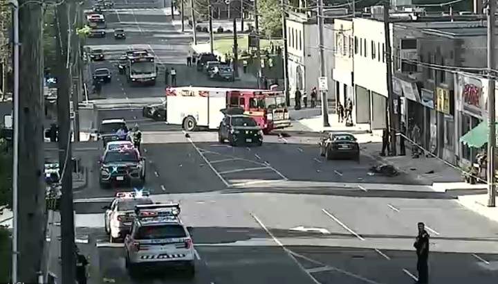 The collision happened at around 6:20 p.m. on Monday.
