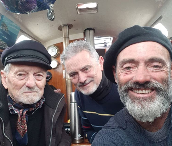 Juan Manuel Ballestero, right, is shown with his brother, centre, and his father Carlos.