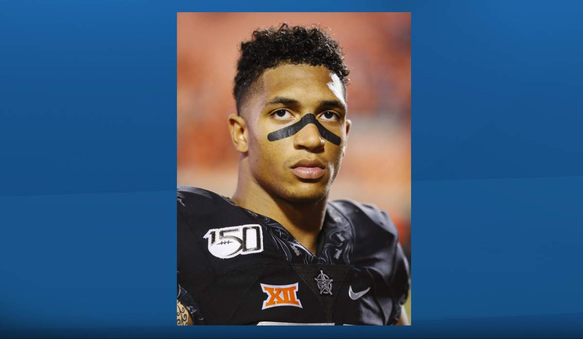 Running back Chuba Hubbard #30 of the Oklahoma State Cowboys on September 28, 2019 at Boone Pickens Stadium in Stillwater, Oklahoma. 