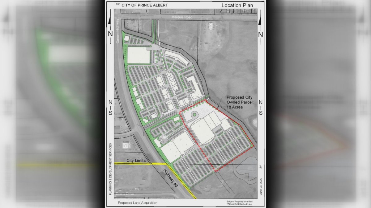 The City of Prince Albert is looking to buy a chunk of land where it plans to put multiple hockey rinks.