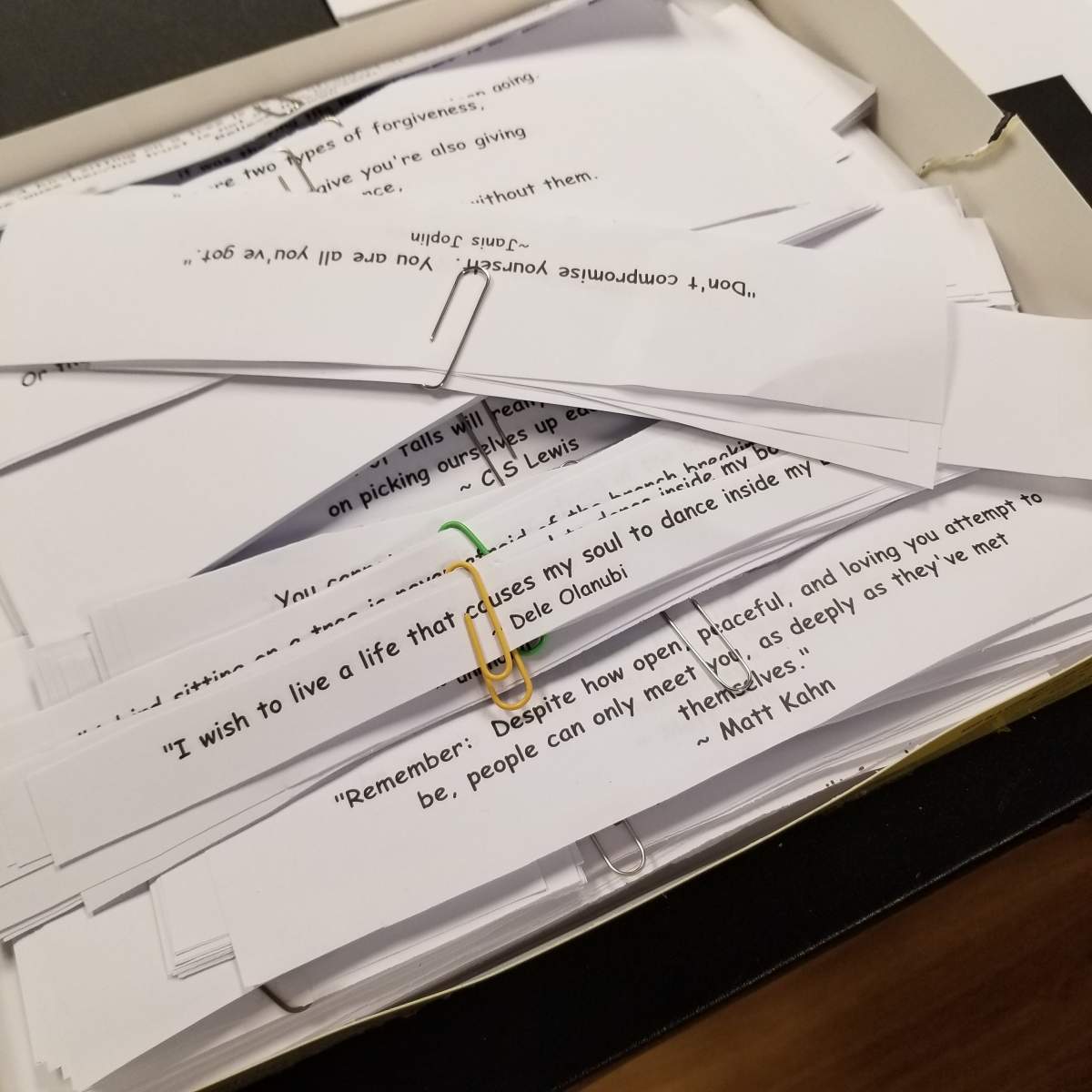 Information packages delivered by the Canadian Mental Health Association also include inspirational quotes to offer additional support to their members.