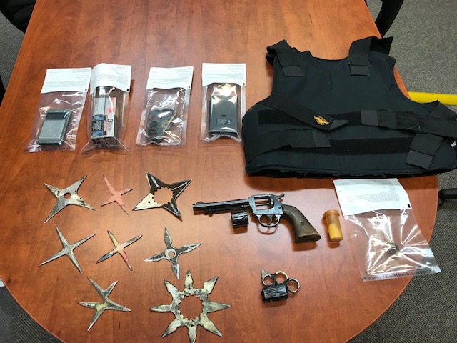 Various weapons and paraphernalia discovered in Dauphin by the RCMP's West District CREST team.
