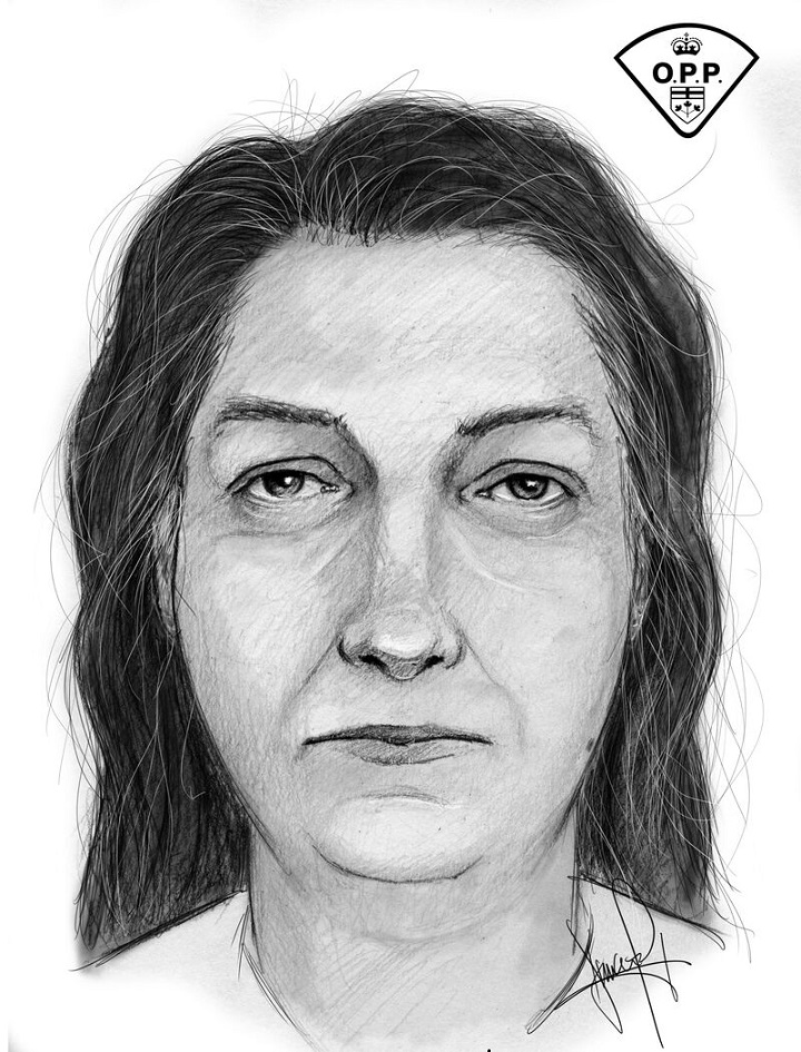 A sketch of a deceased woman found at Trinity Bellwoods Park on June 10