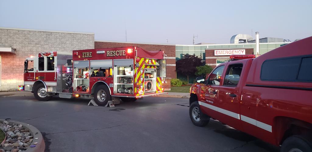 A a burst water line at the Lennox and Addington County Hospital has caused significant damage to equipment and the building.