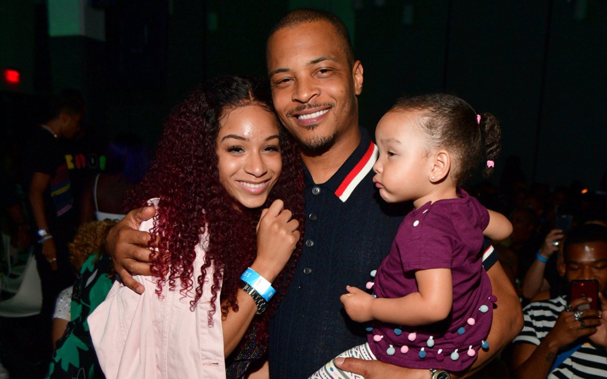 Deyjah Harris, T.I. and Heiress Harris attend 'The Grand Hustle' Exclusive Viewing Party at The Gathering Spot on July 19, 2018 in Atlanta.