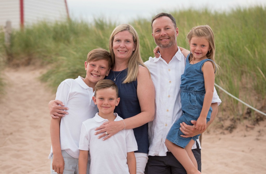 Kristy Dickinson pictured with her husband and three children. Photo provided by Kristy Dickinson.