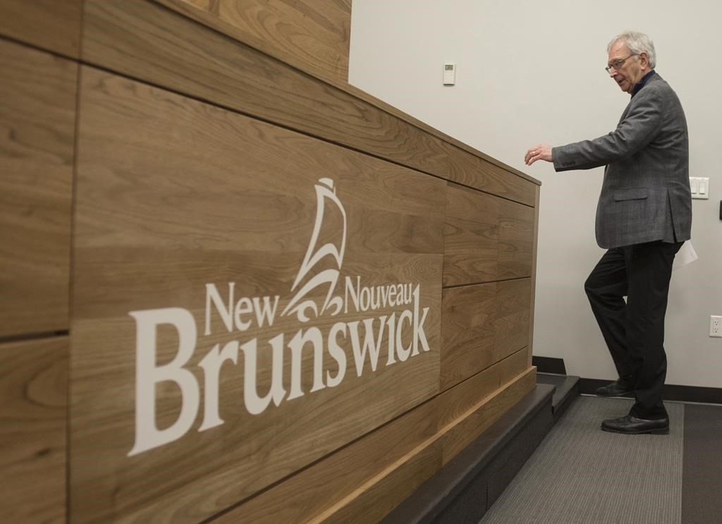 New Brunswick Premier Blaine Higgs speaks with the media in Fredericton on Monday February 17, 2020.