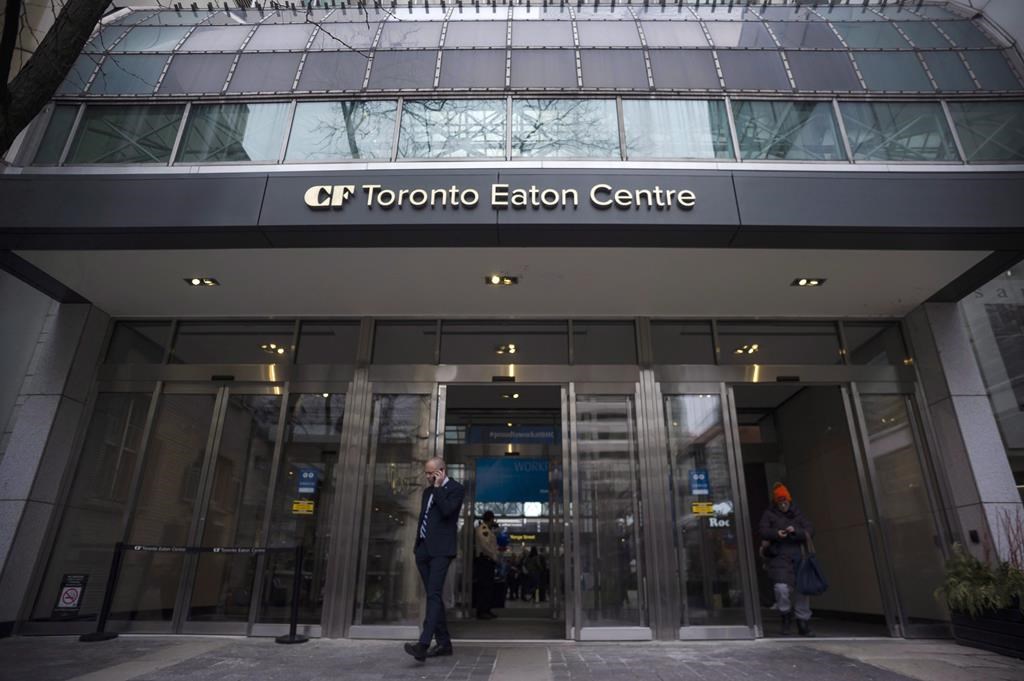 The Eaton Centre in Toronto is photographed on Thursday, March 1, 2018.