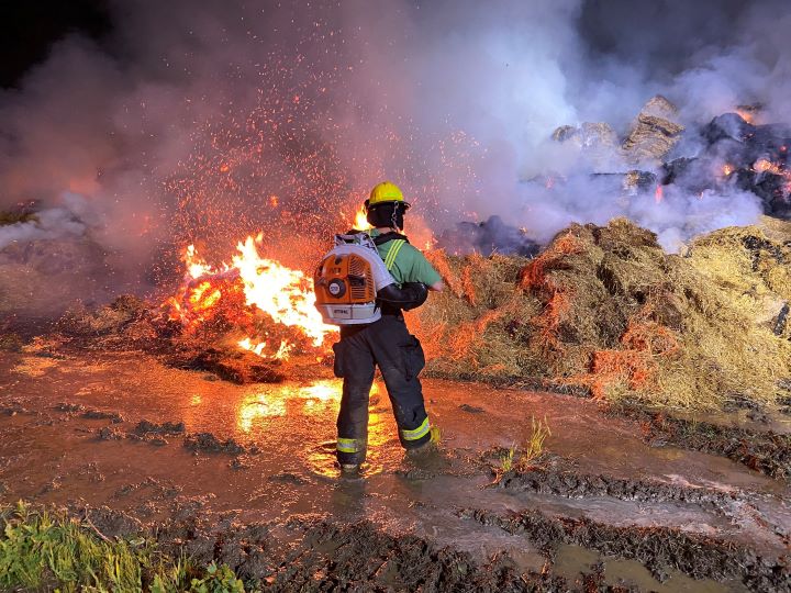 The blaze is under investigation, but Clearview fire chief Roree Payment said it's believed the fire was started by a possible lightning strike.