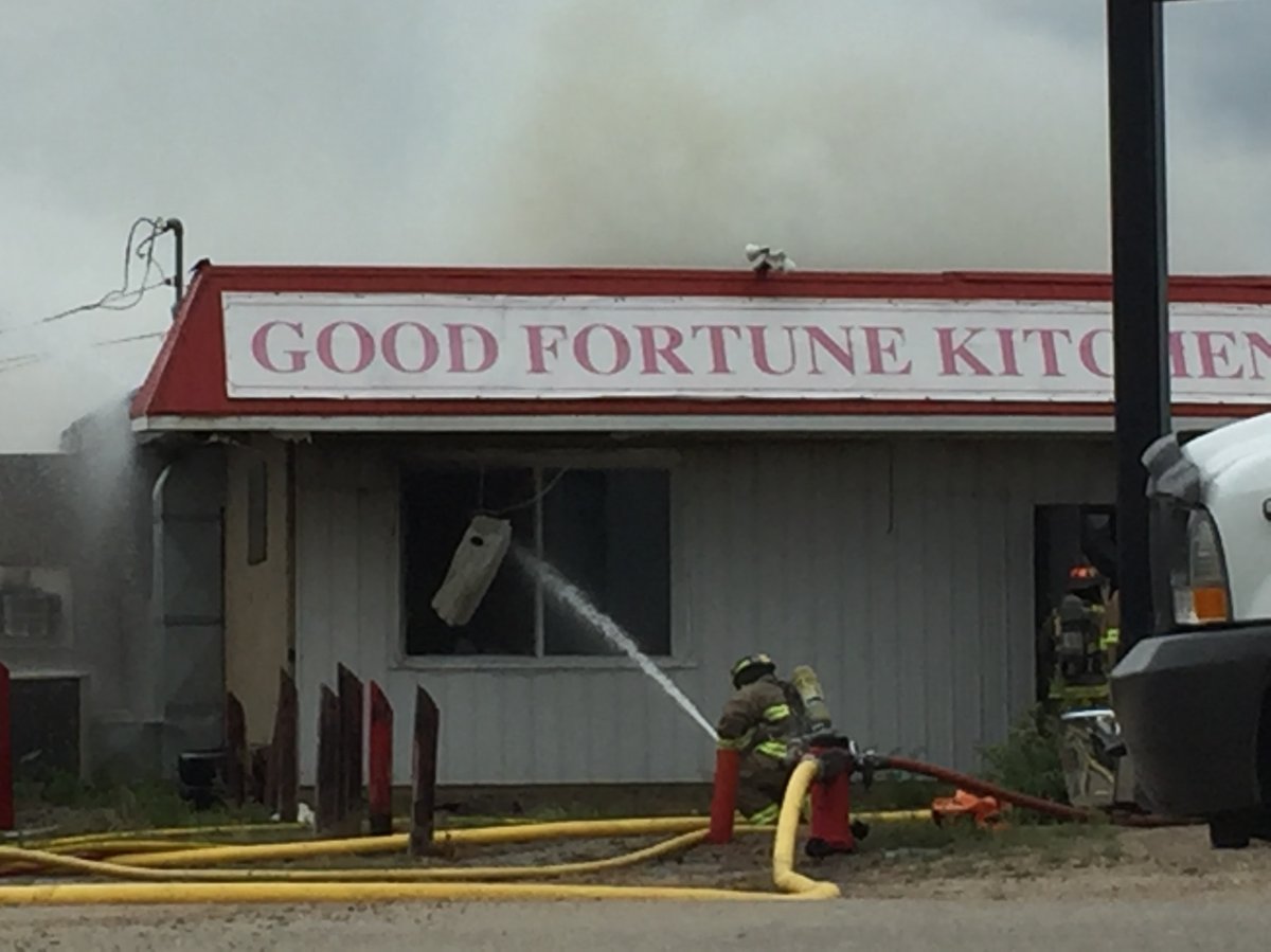An afternoon fire has damaged the Good Fortune Kitchen in Balgonie, Sask.