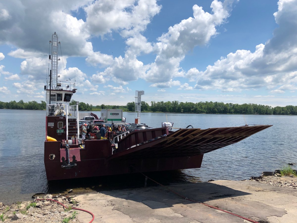 The ferry service connecting Gagetown and Jemseg, N.B., returned to service for the first time in nearly five years on June 28, 2020.
