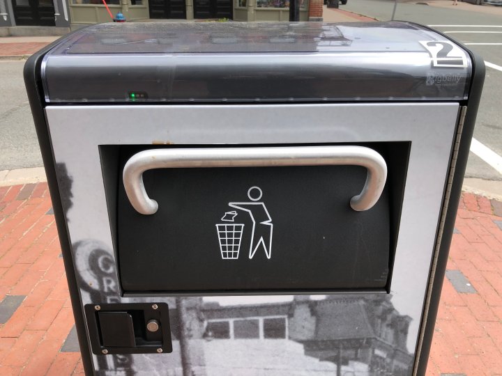 Smart garbage cans feature historic images of Saint John New