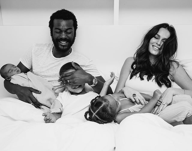 Gary Clark Jr., Nicole Trunfio and their three kids.