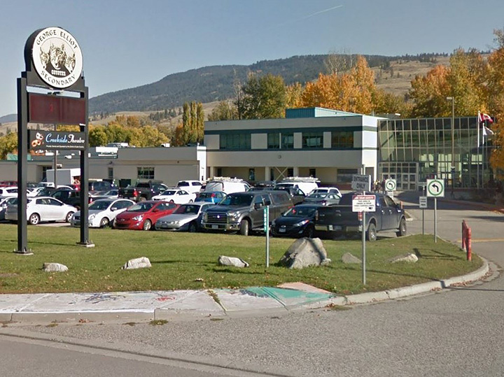 George Elliot Secondary School in Lake Country was one of nine Central Okanagan schools that had a recent COVID-19 exposure, according to School District 23.