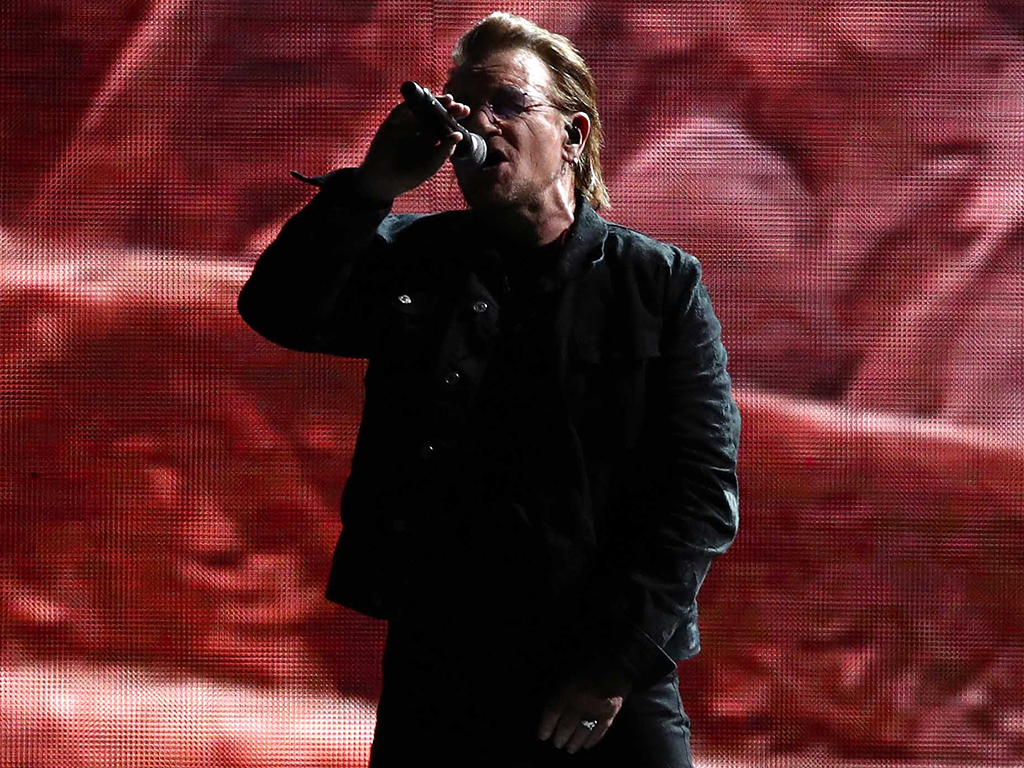 Bono of U2 performs at the Gocheok Sky Dome on Dec. 8, 2019, in Seoul, South Korea.