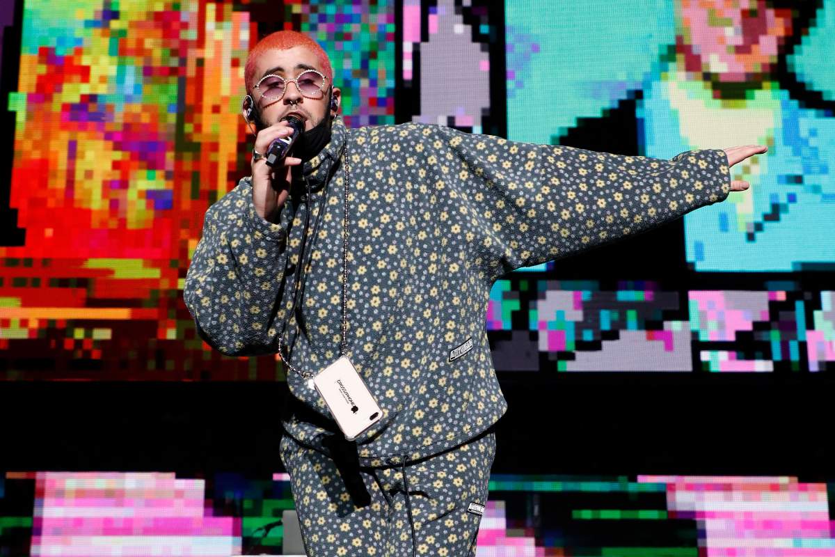 Bad Bunny performs during Mega 96.3 FM Calibash 2020 at Staples Center on Jan. 11, 2020, in Los Angeles, Calif.